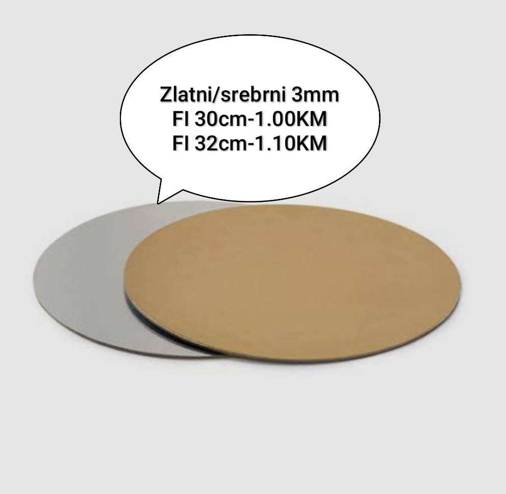 podmetač zlatni/srebrni 3mm fi 32