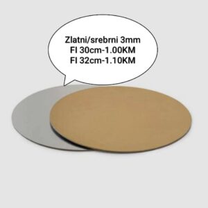 Podmetač zlatni/srebrni 3mm fi 30