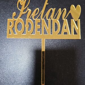 Toper akrilni zlatni Sretan rođendan