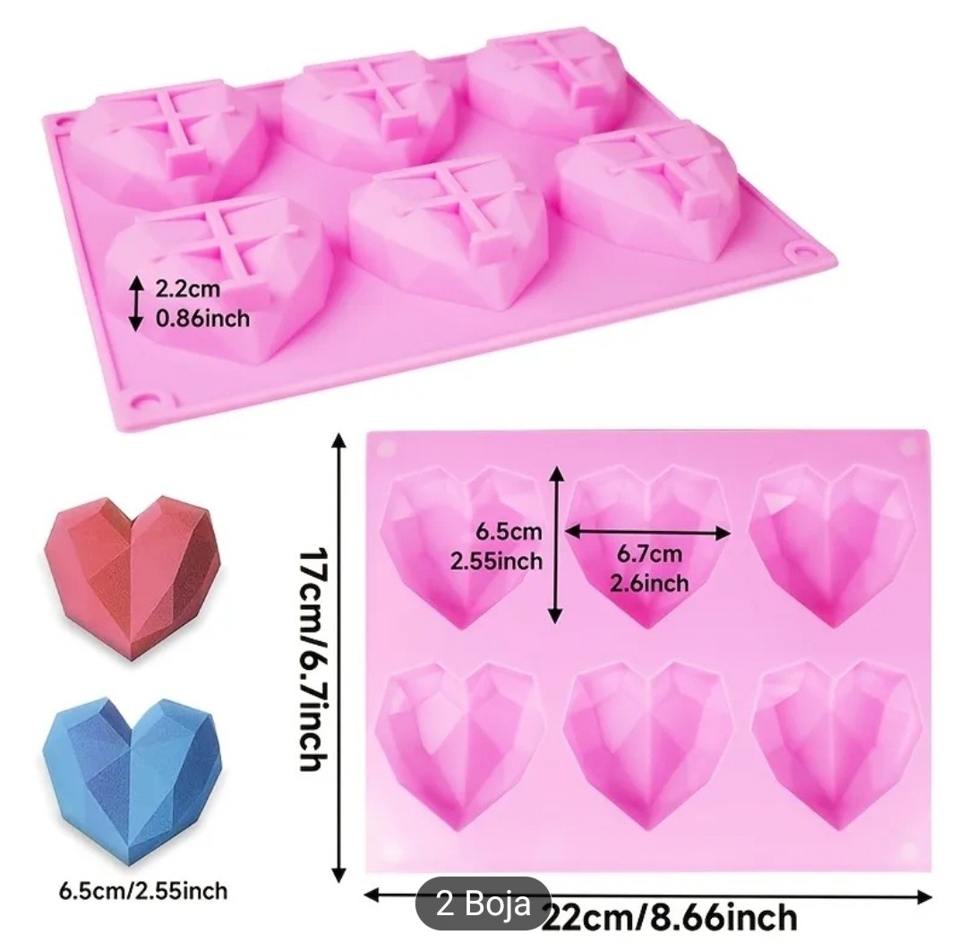 Silikonski kalup srce 3D - Image 3